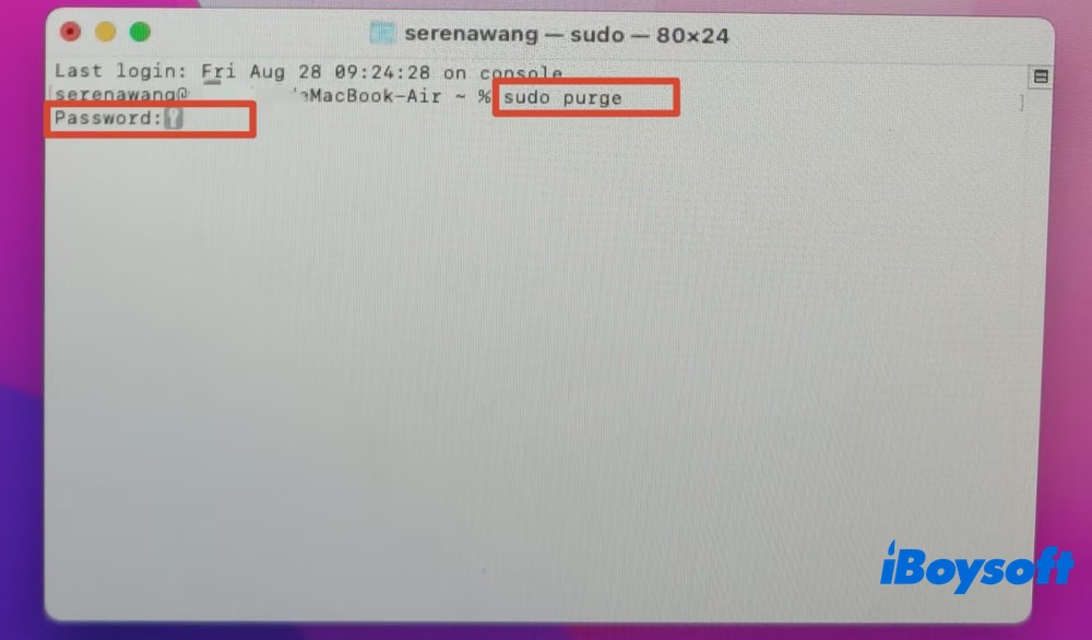 RAM über das Terminal freigeben