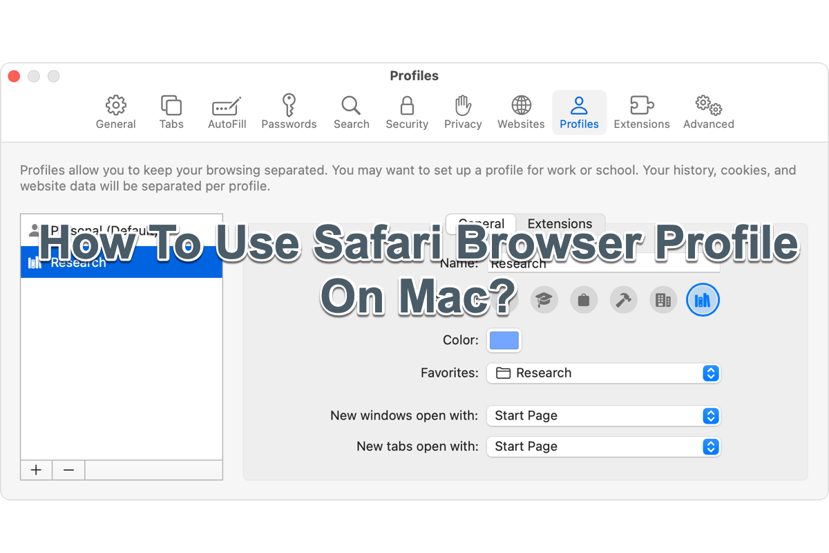comment utiliser le profil du navigateur Safari sur Mac