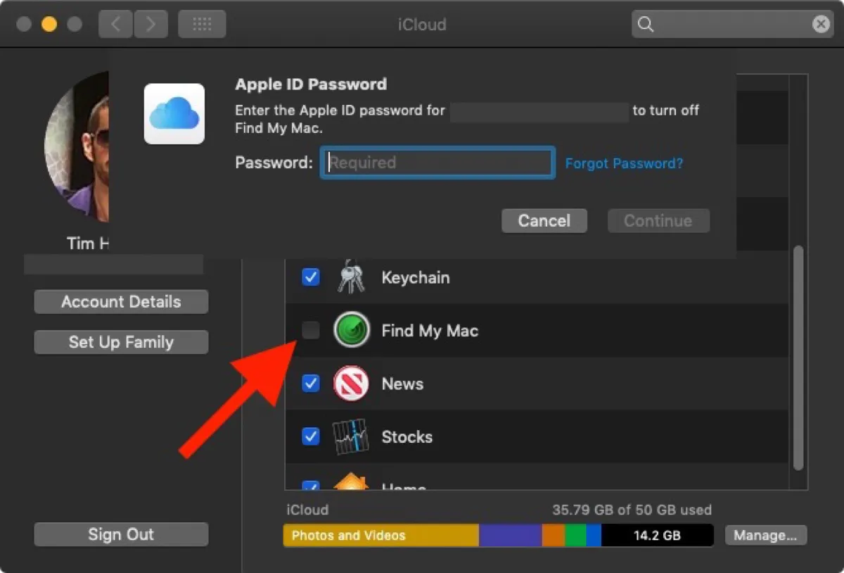 How to disable searchpartyuseragent on macOS Monterey or earlier