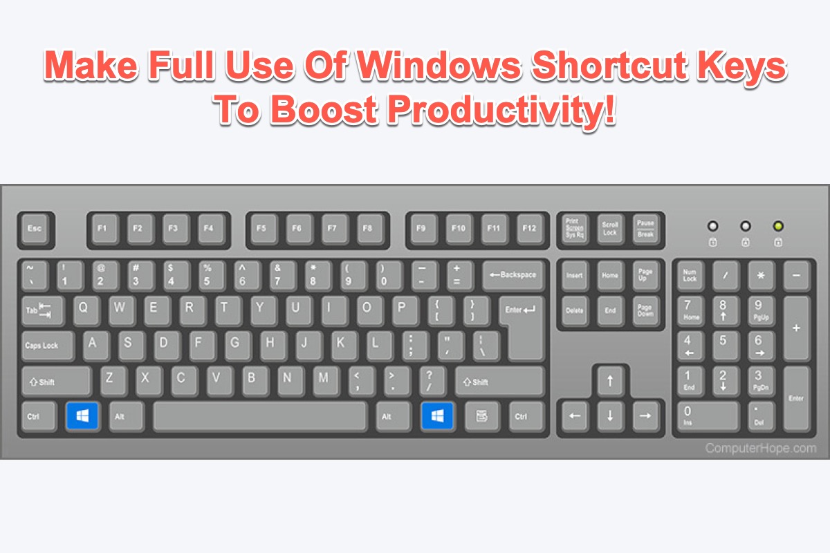 Shortcut keys for Windows