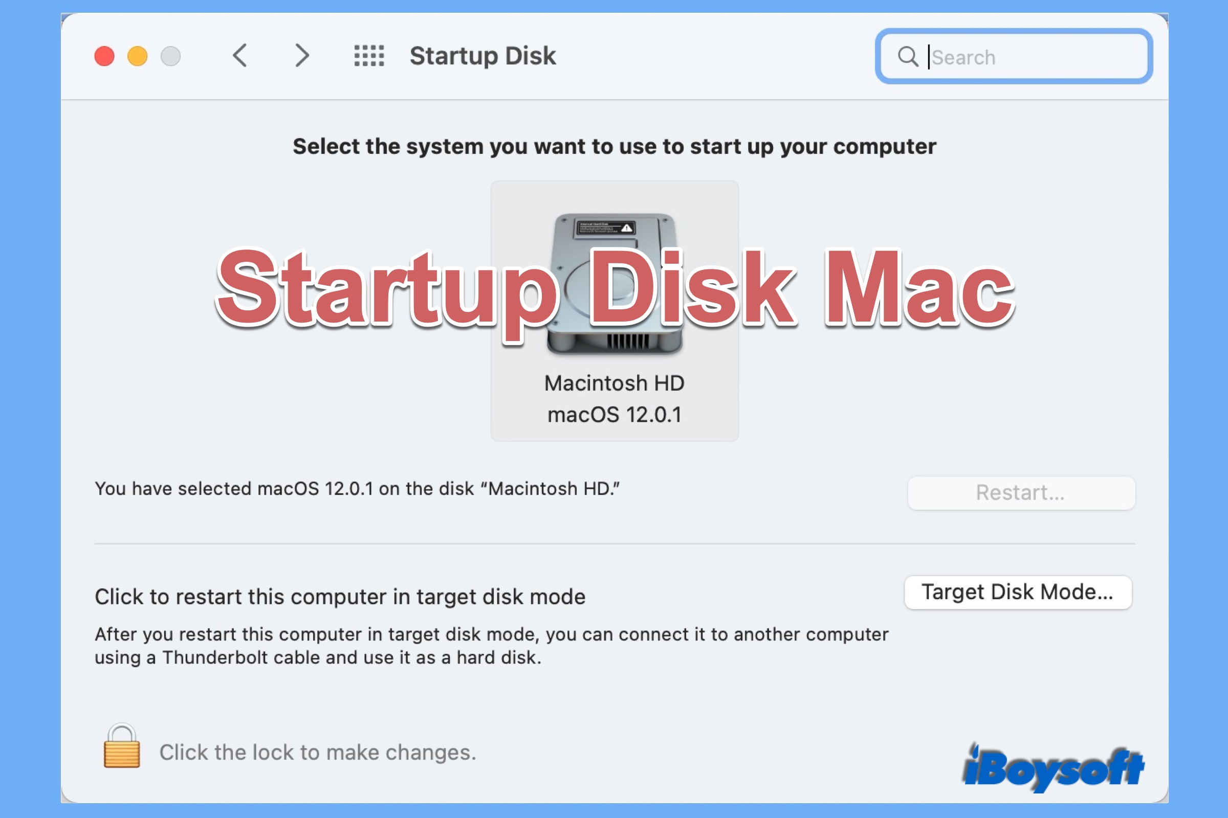 startup disk Mac