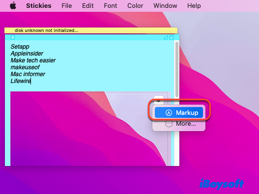 sticky notes in mac desktop