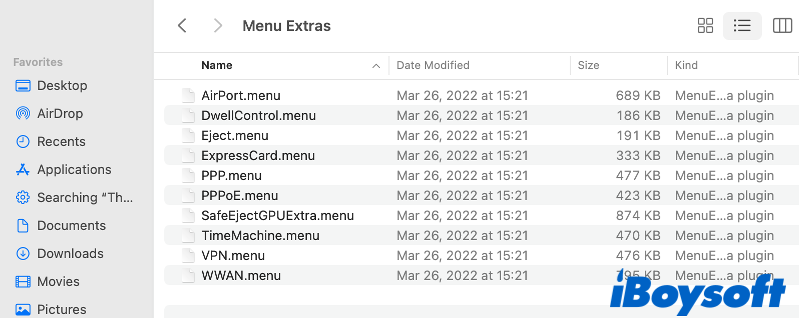 Scripts inside the System Library CoreServices Menu Extra folder