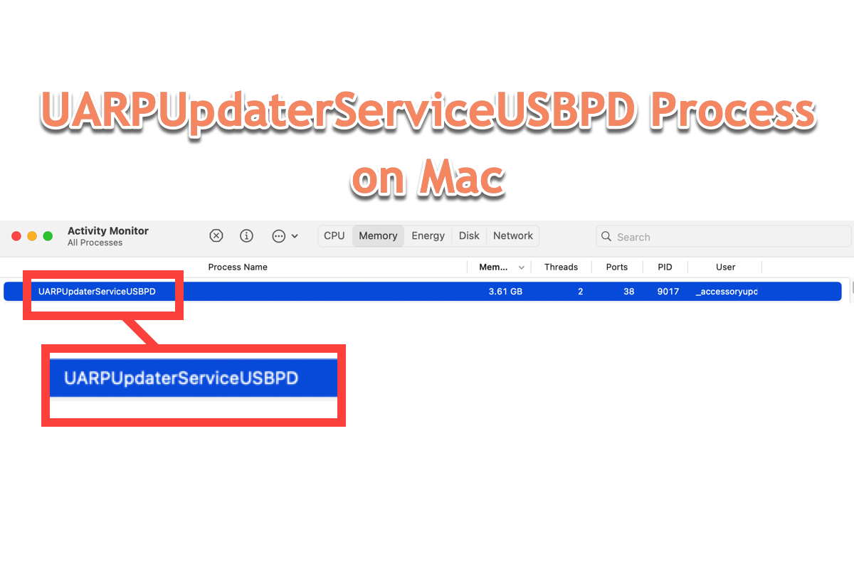 Proceso UARPUpdaterServiceUSBPD en Mac