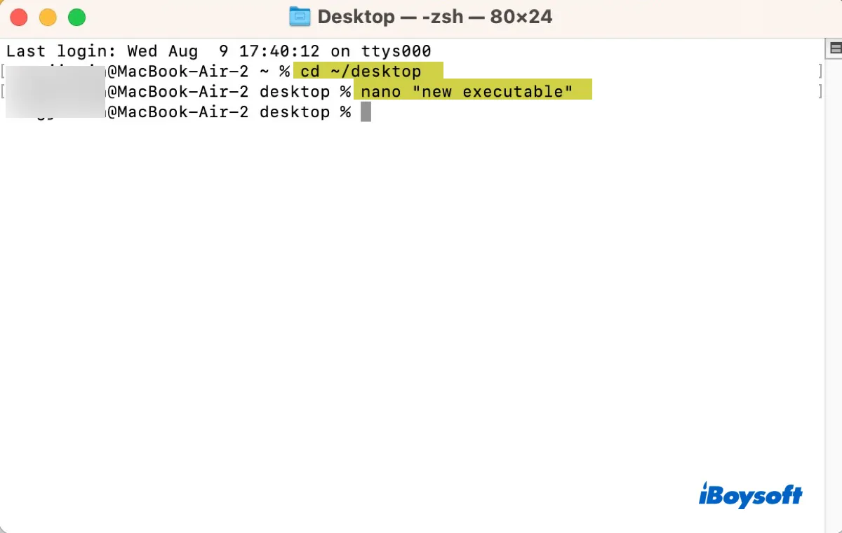 Unix Executable Datei auf dem Mac erstellen
