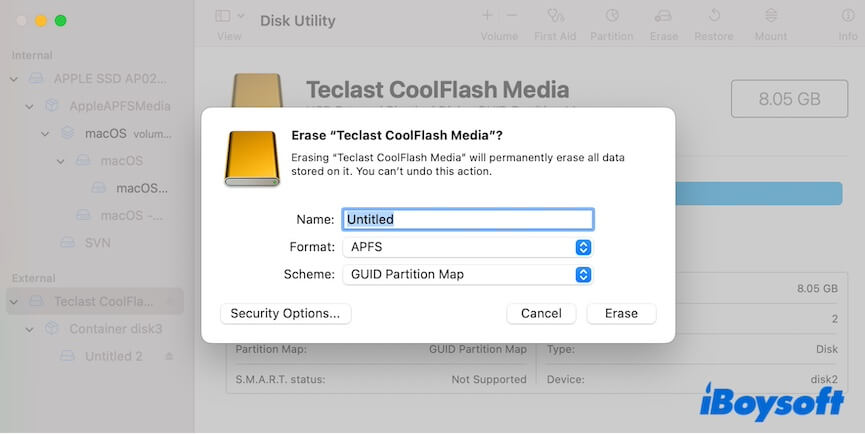 format SD card on Mac