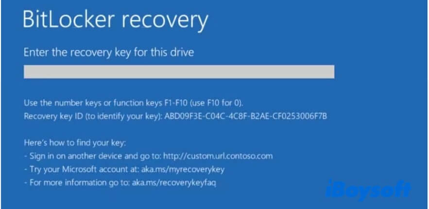 encontre a chave de recuperação do BitLocker