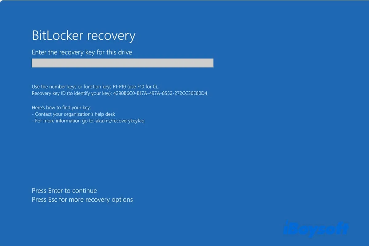 what is BitLocker recovery