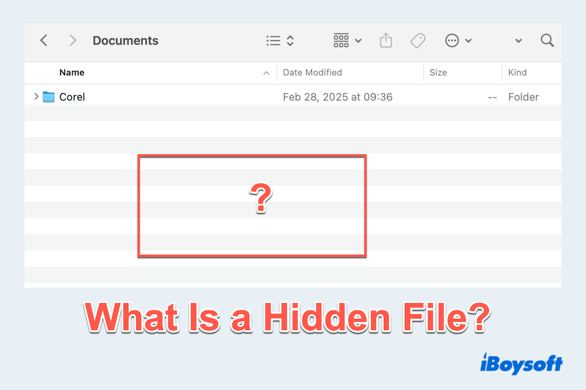 What is hidden file?