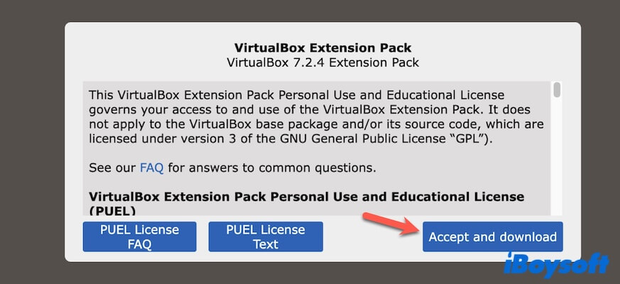 VirtualBox Extension Packをダウンロード