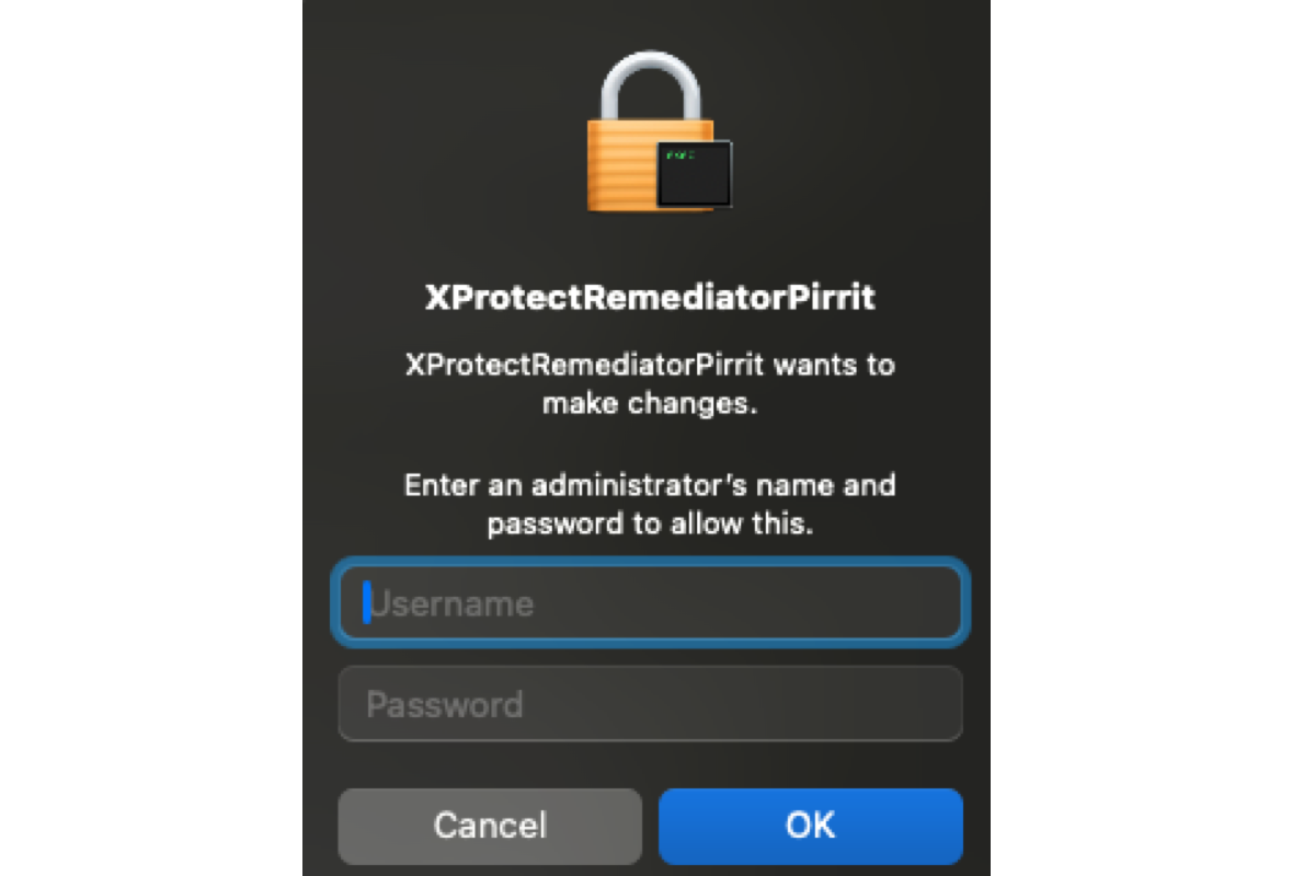 what is XProtectRemediatorPirrit