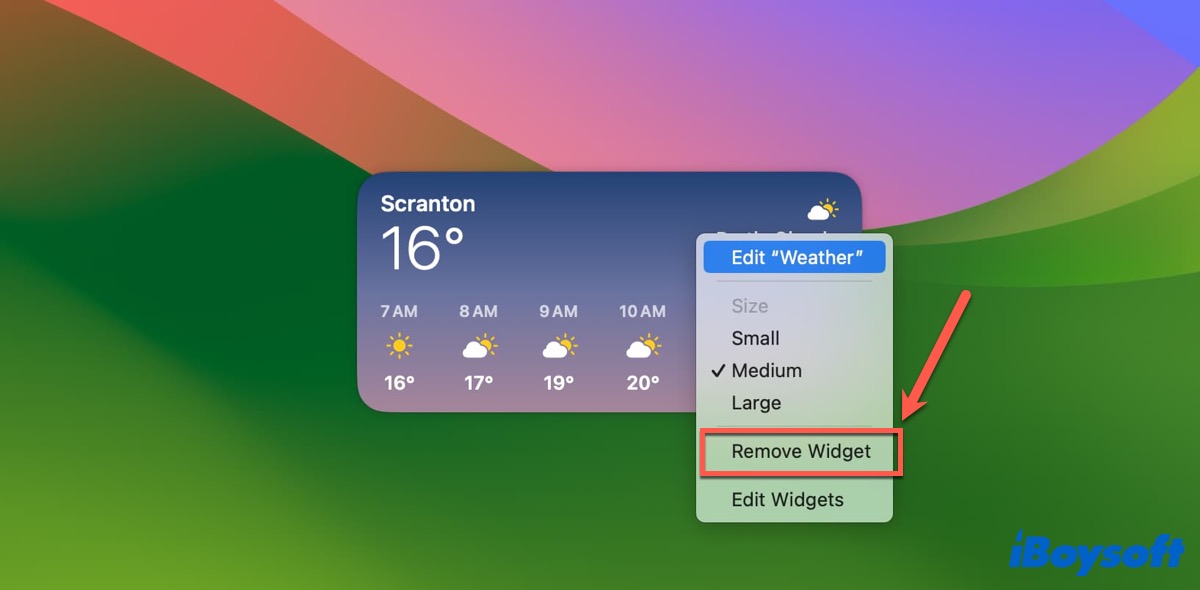Remove widgets on desktop
