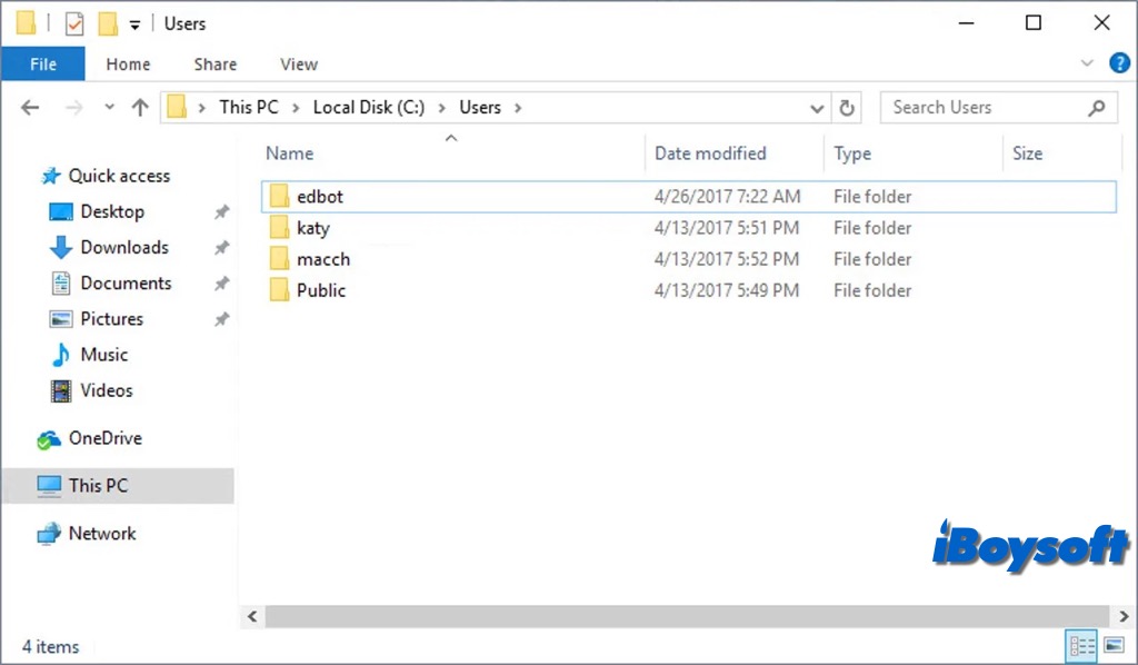 windows user folder