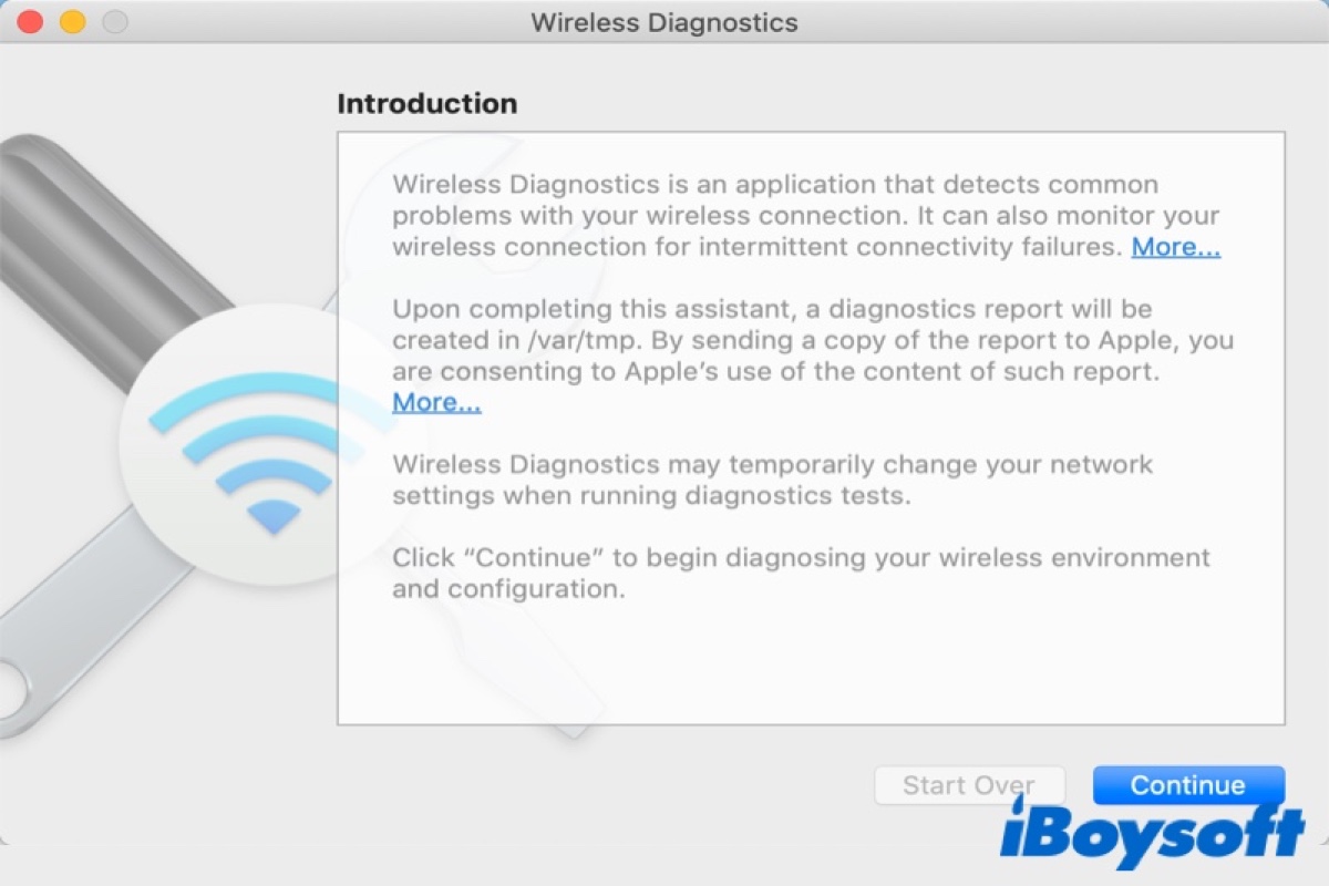 Wireless Diagnostics on Mac