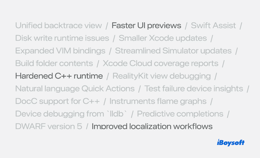 Novas funcionalidades do Xcode 16