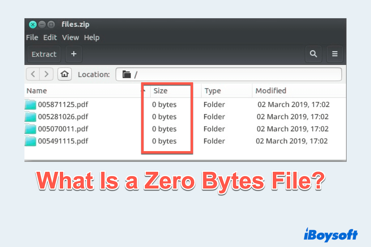 O que é um arquivo de zero bytes?