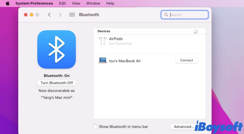 Désactiver le Bluetooth du Mac