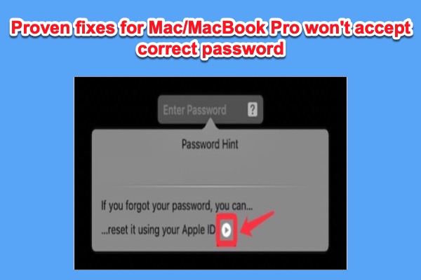 Mac qui naccepte pas le bon mot de passe