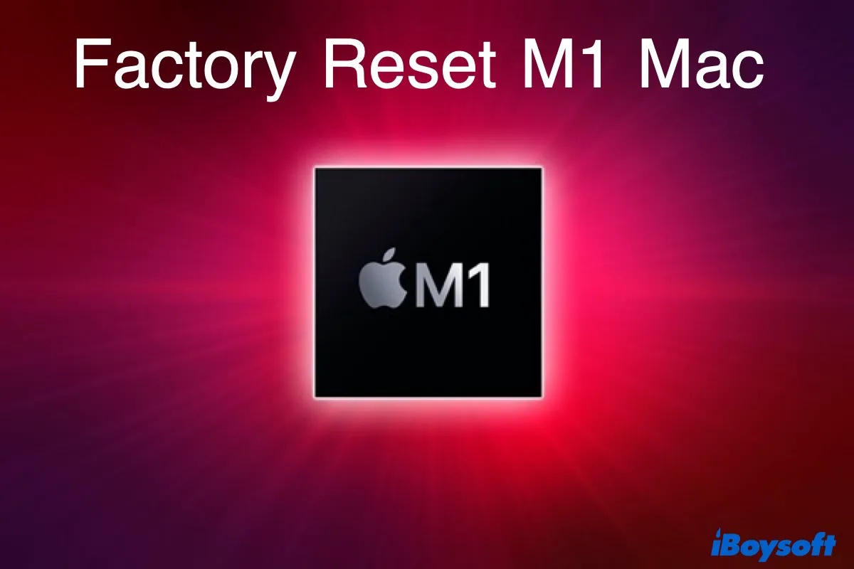 reset m1 mac
