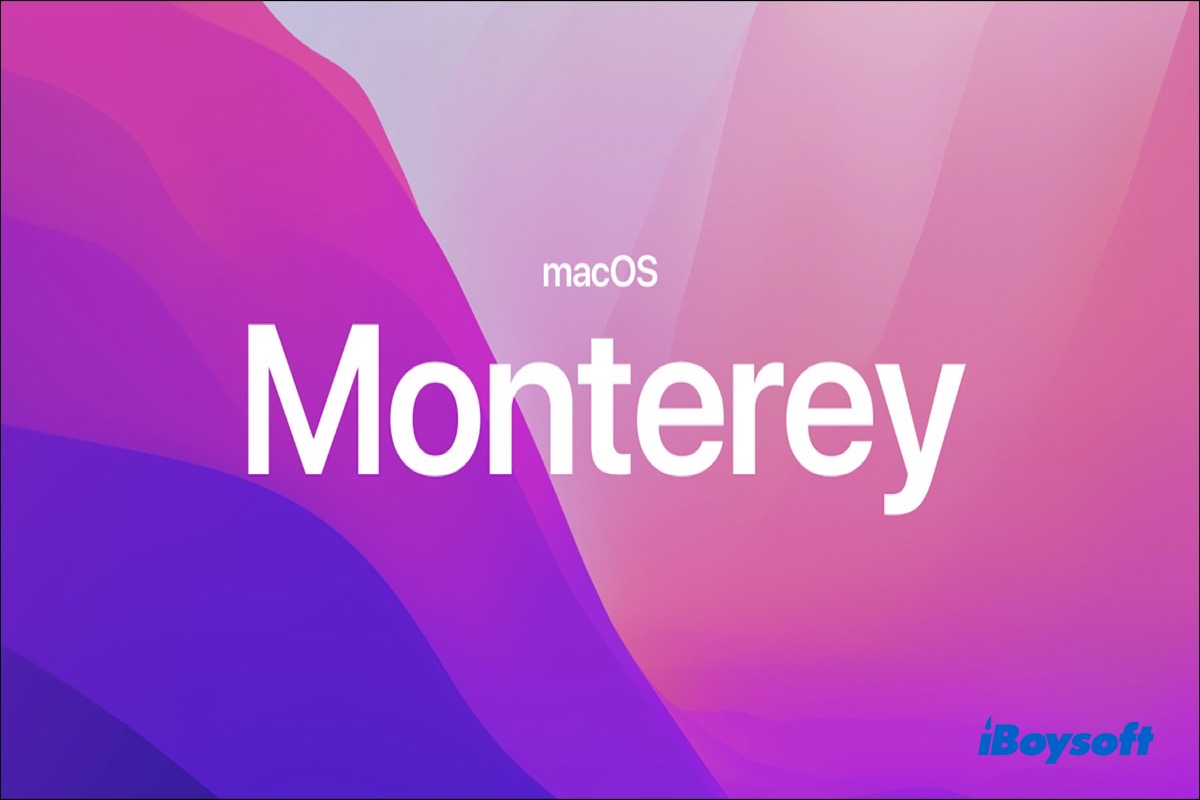 mis à jour vers macOS Monterey