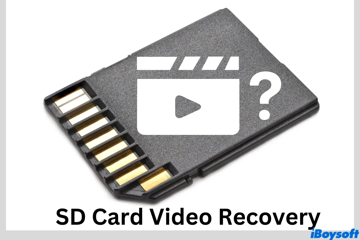 Récupération de vidéo sur carte SD