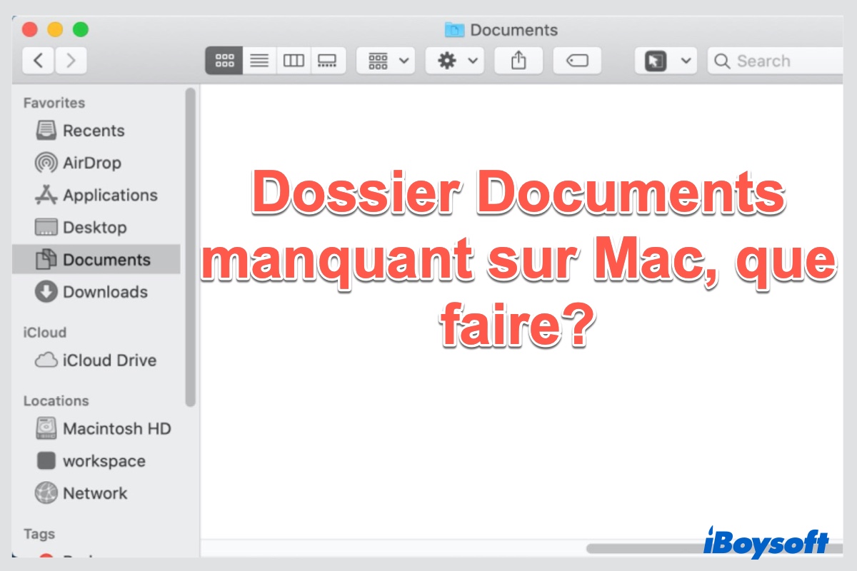 Dossier Documents manquant sur Mac