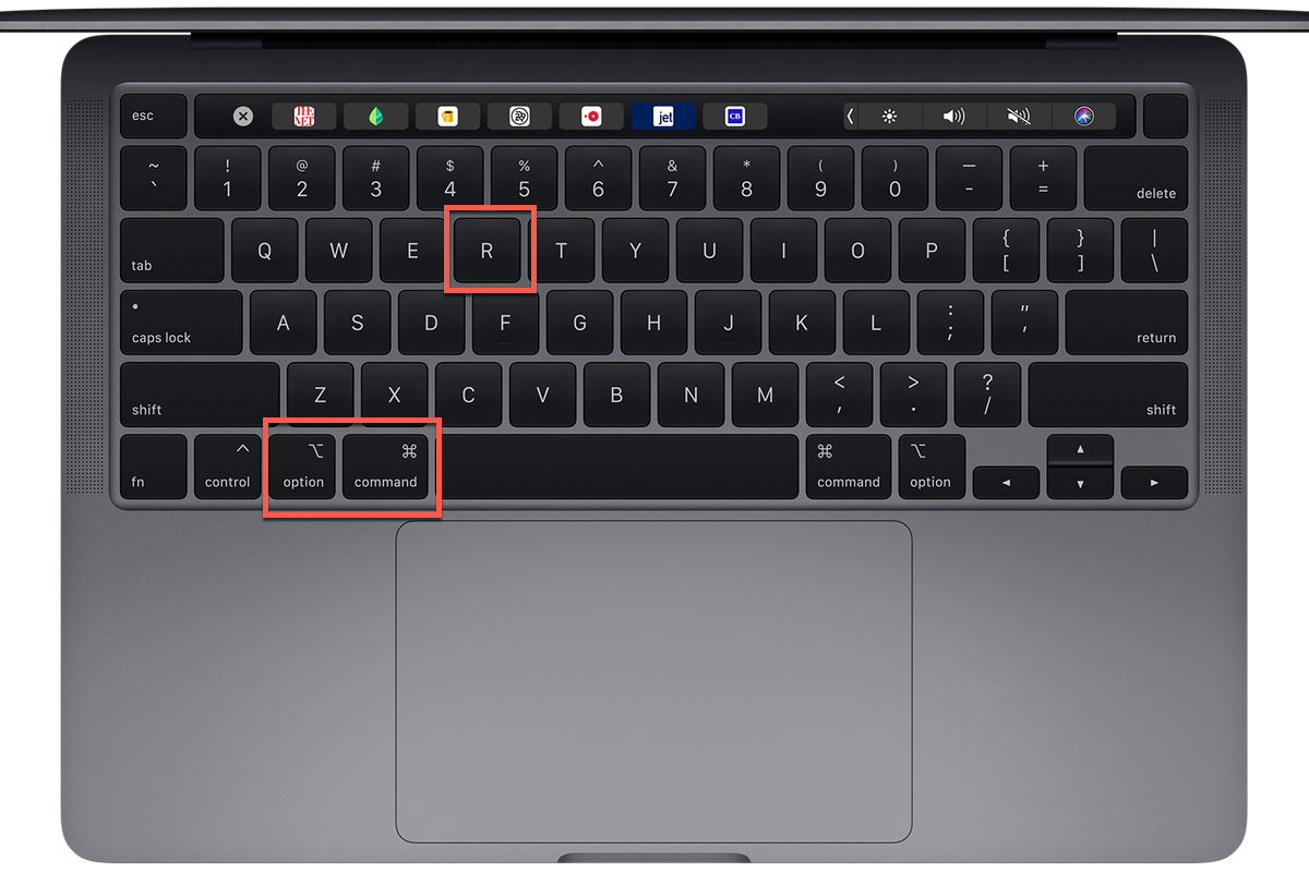 Touches du clavier pour démarrer le Mac en mode de récupération