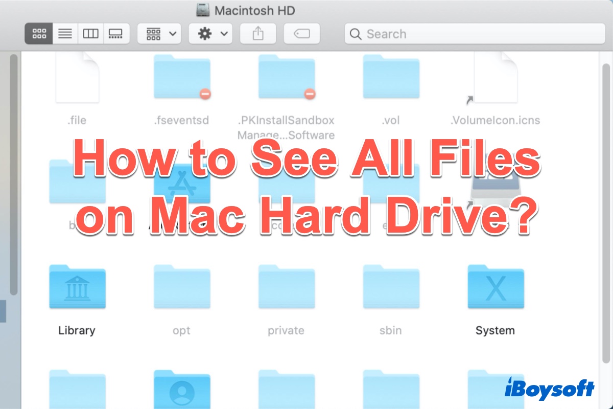 Comment voir tous les fichiers sur Mac