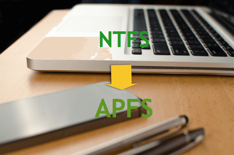 Convertir NTFS en APFS