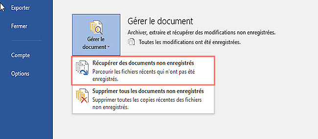 Récupérer des fichiers non enregistrés depuis les fichiers temporaires sous Windows