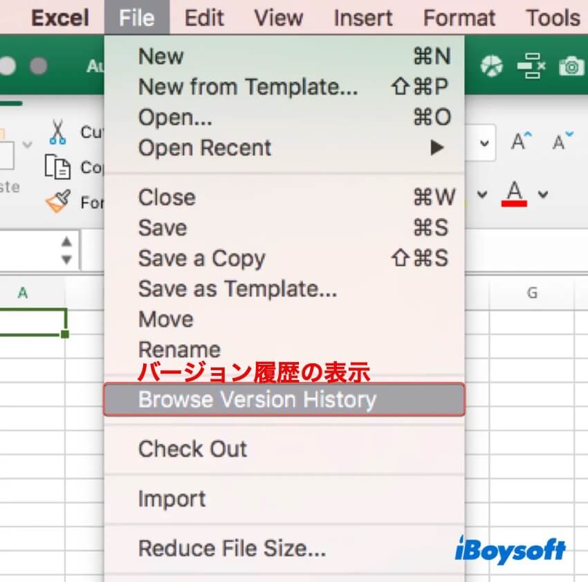 バージョン履歴の表示