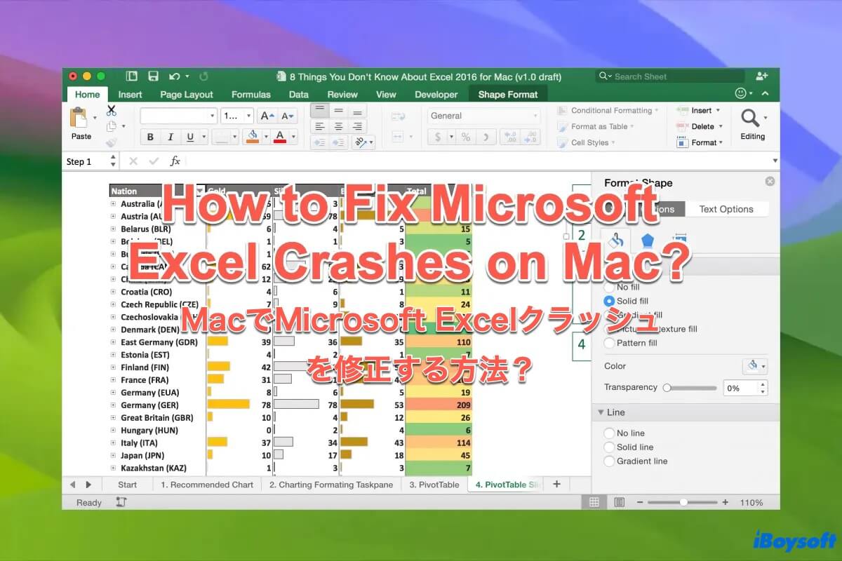 sonomaでexcelがクラッシュ