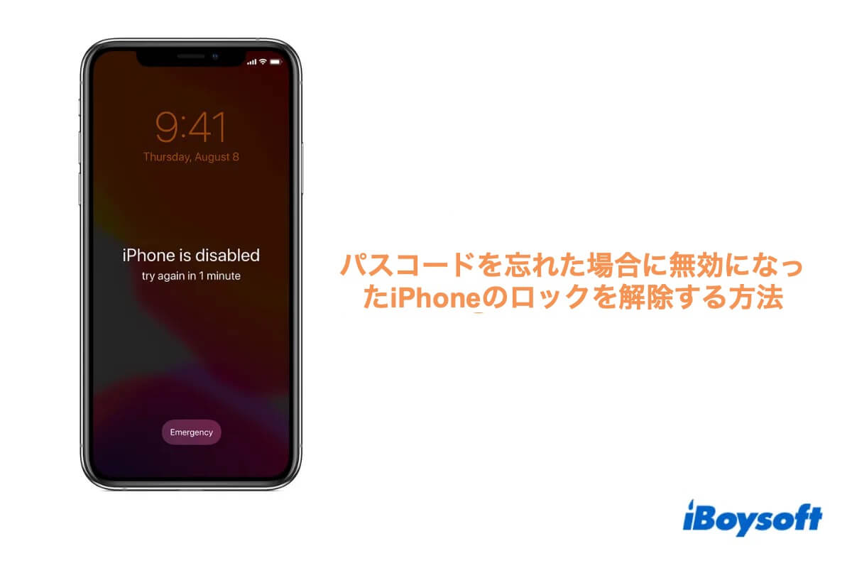 無効になったiphoneをロック解除