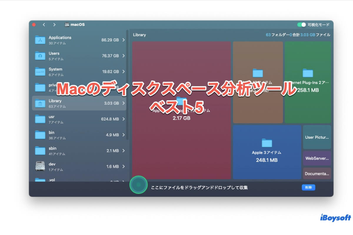 ディスクスペース分析ツール