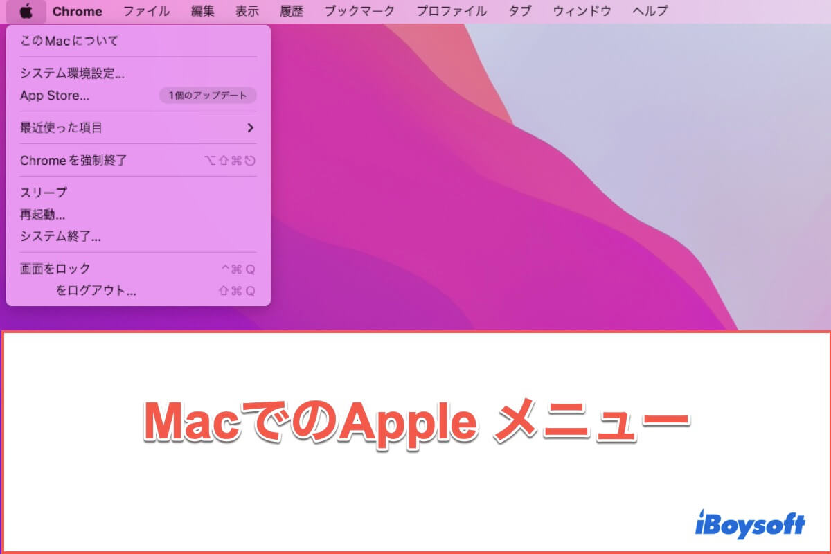 MacでのApple メニュー