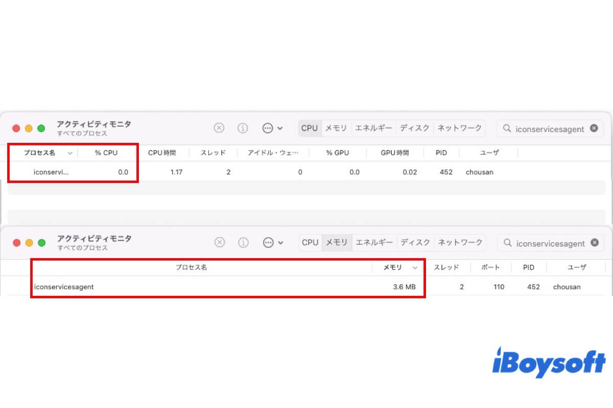 Macでconservicesagentの高いCPUとRAMを修正