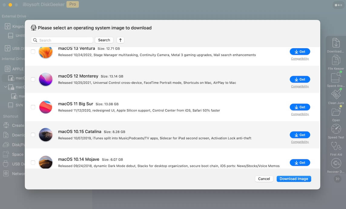 Download macOS installer manually