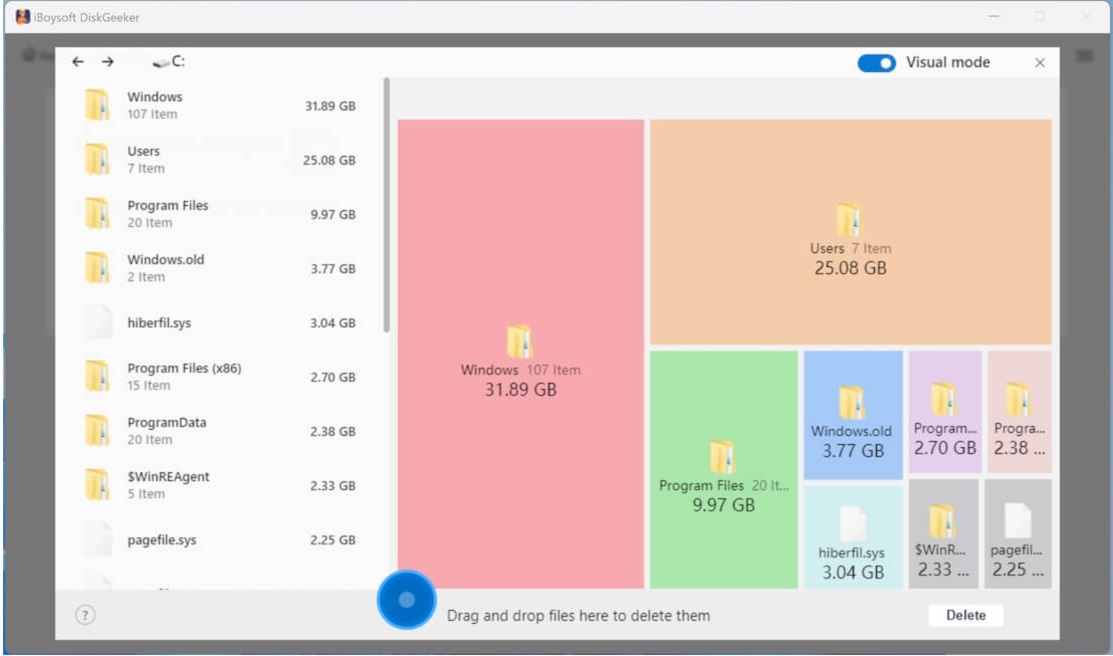 Analyze disk space to delete unwanted files on a computer