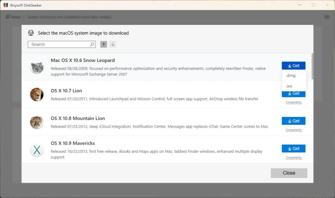 Choose the macOS ISO or DMG file
