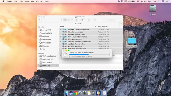 Leer y escribir en unidad encriptada con BitLocker en Mac