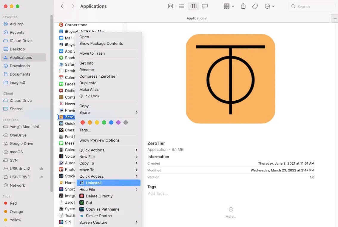 Uninstall Outlook on Mac with iBoysoft MagicMenu