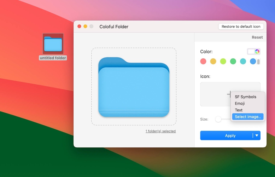 change folder icon on a Mac