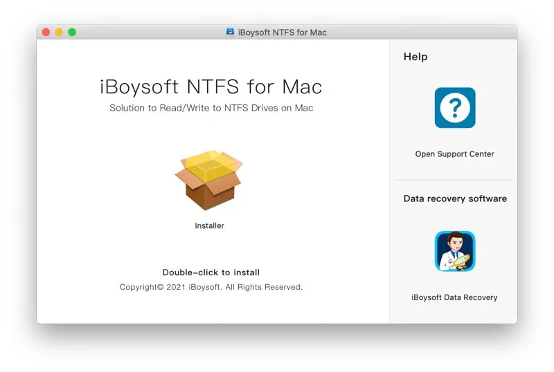 install iBoysoft NTFS for Mac on Mac