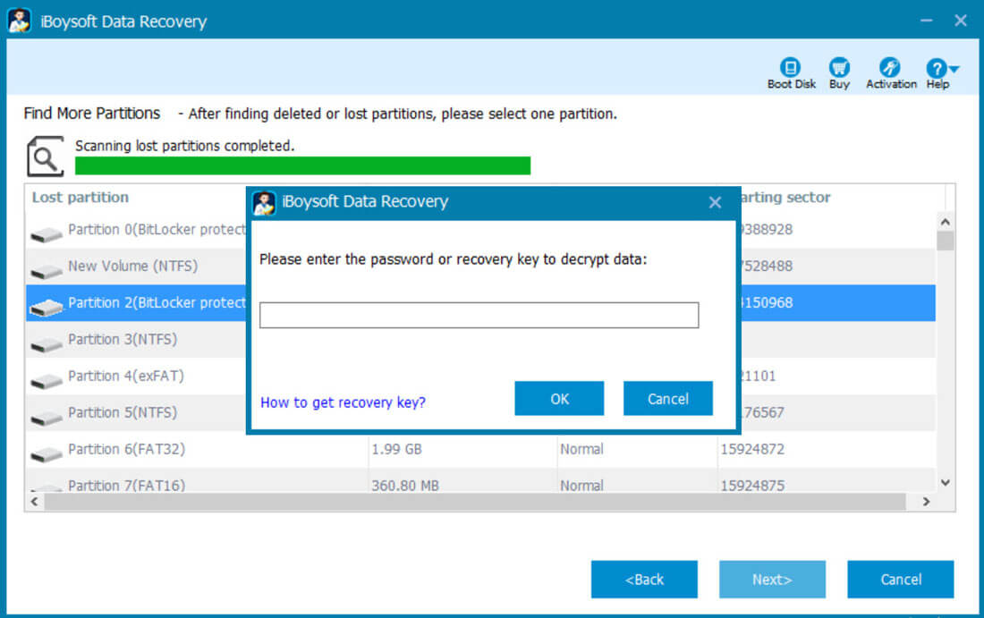 recover BitLocker encrypted partition
