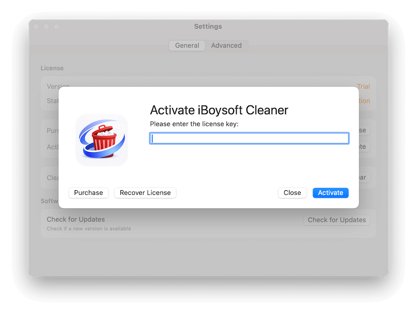 activate iBoysoft Cleaner