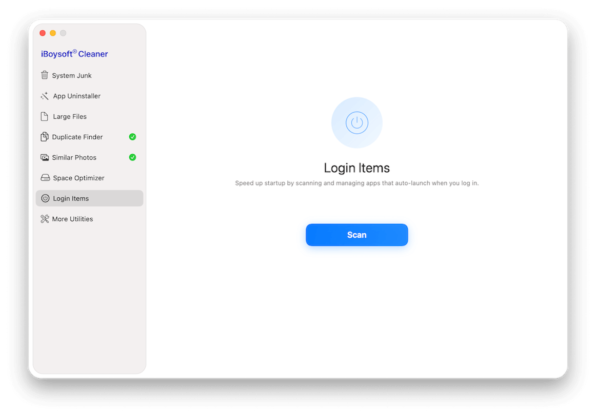 scan login items