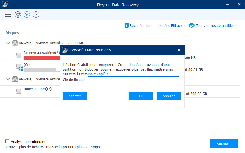 Activez iBoysoft Data Recovery