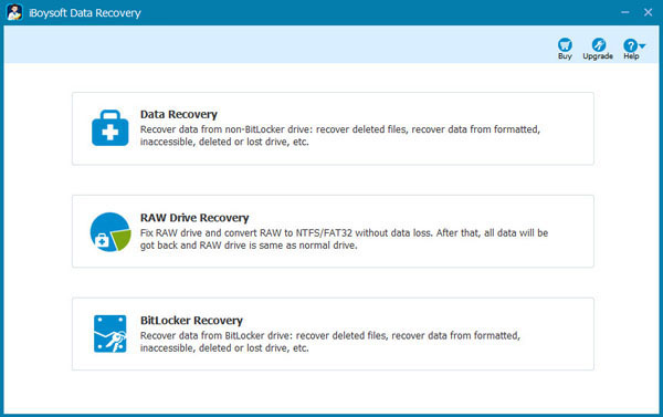 Choose recovery module in iBoysoft Data Recovery