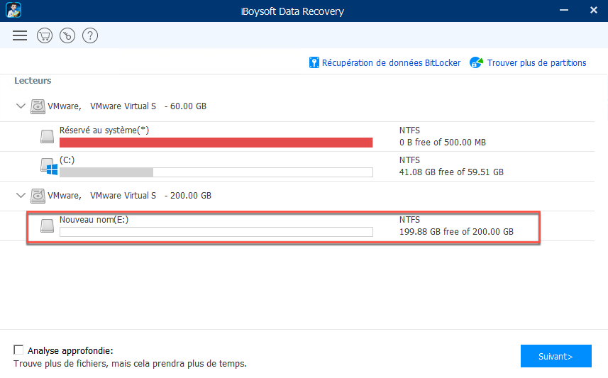 Récupérez les fichiers supprimés/perdus avec iBoysoft Data Recovery