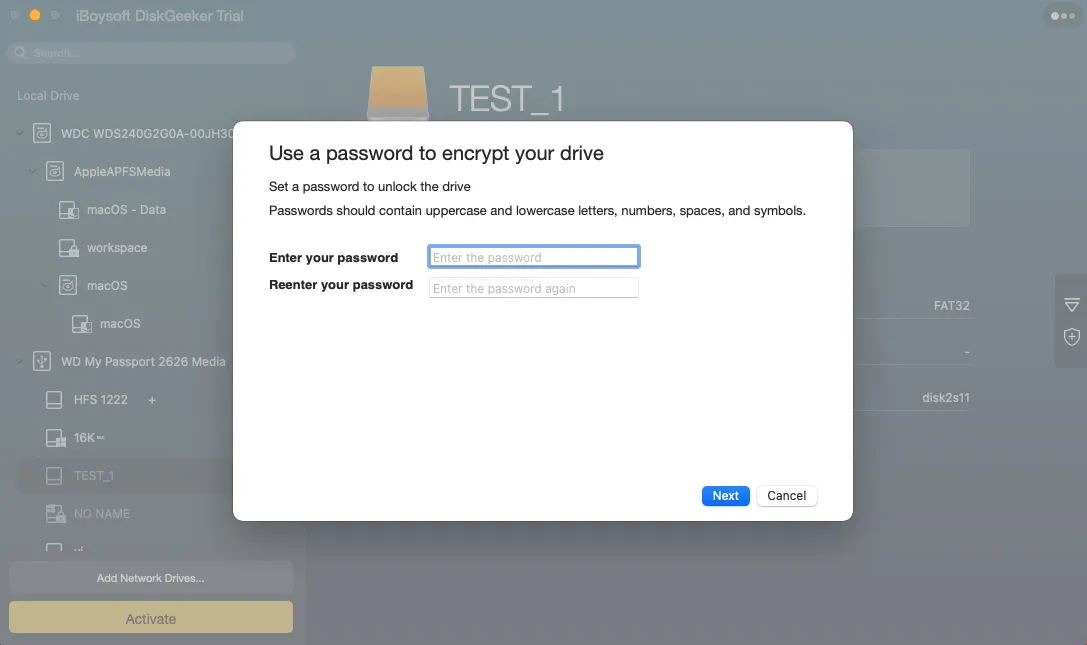 Encrypt a drive with BitLocker on Mac